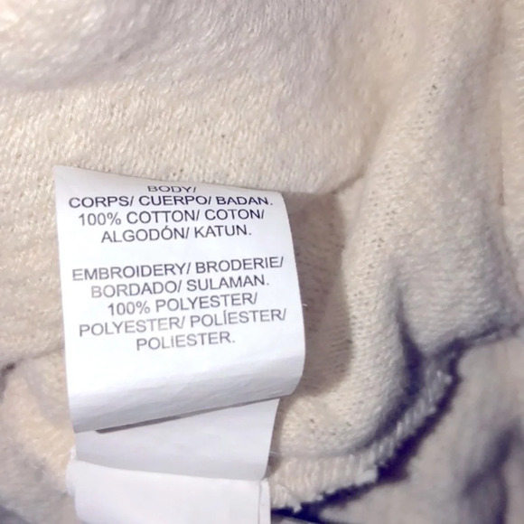 Lucky Brand small cream embroidered cotton sweater - Picture 8 of 9